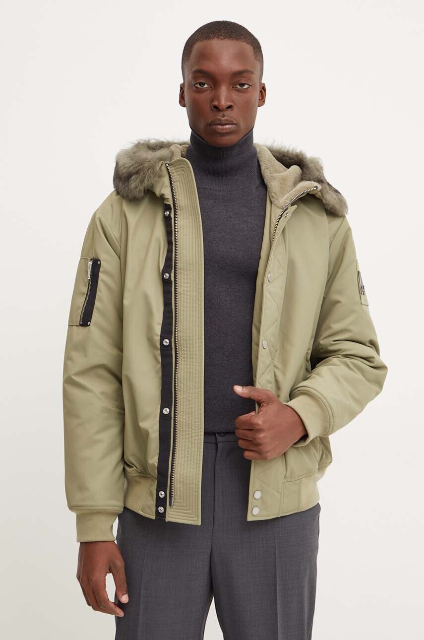 MOOSE KNUCKLES geacă Denali bărbați, culoarea verde, de iarnă, M34MB027S