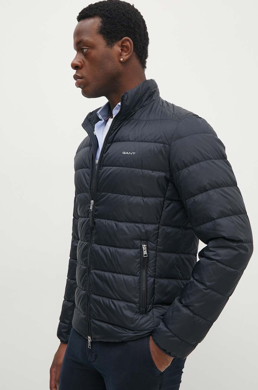 Gant geaca de puf barbati, culoarea negru, de tranzitie, 7006298 Gant geaca de puf barbati, culoarea negru, de tranzitie, 7006298