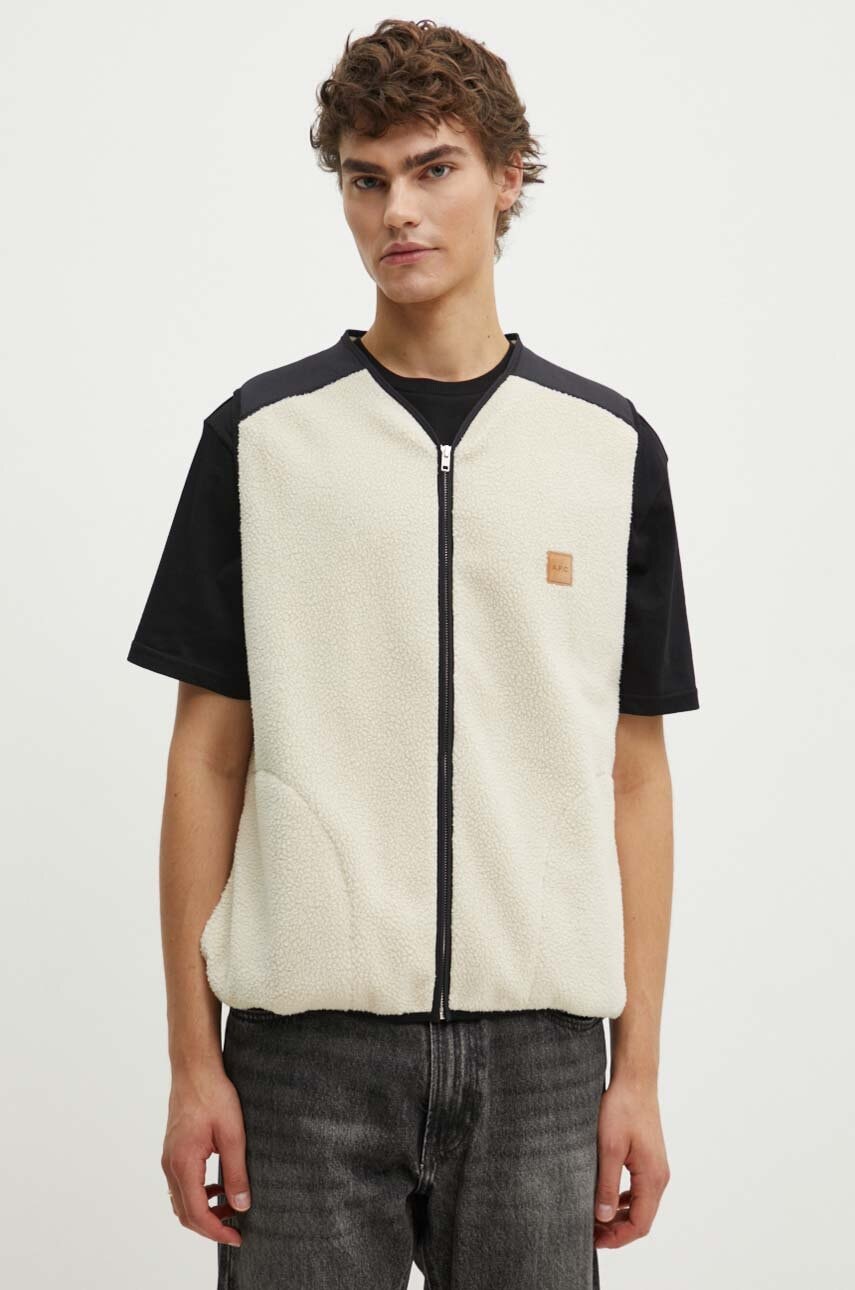 Levně Vesta A.P.C. blouson nate béžová barva, PSAIF.M02958