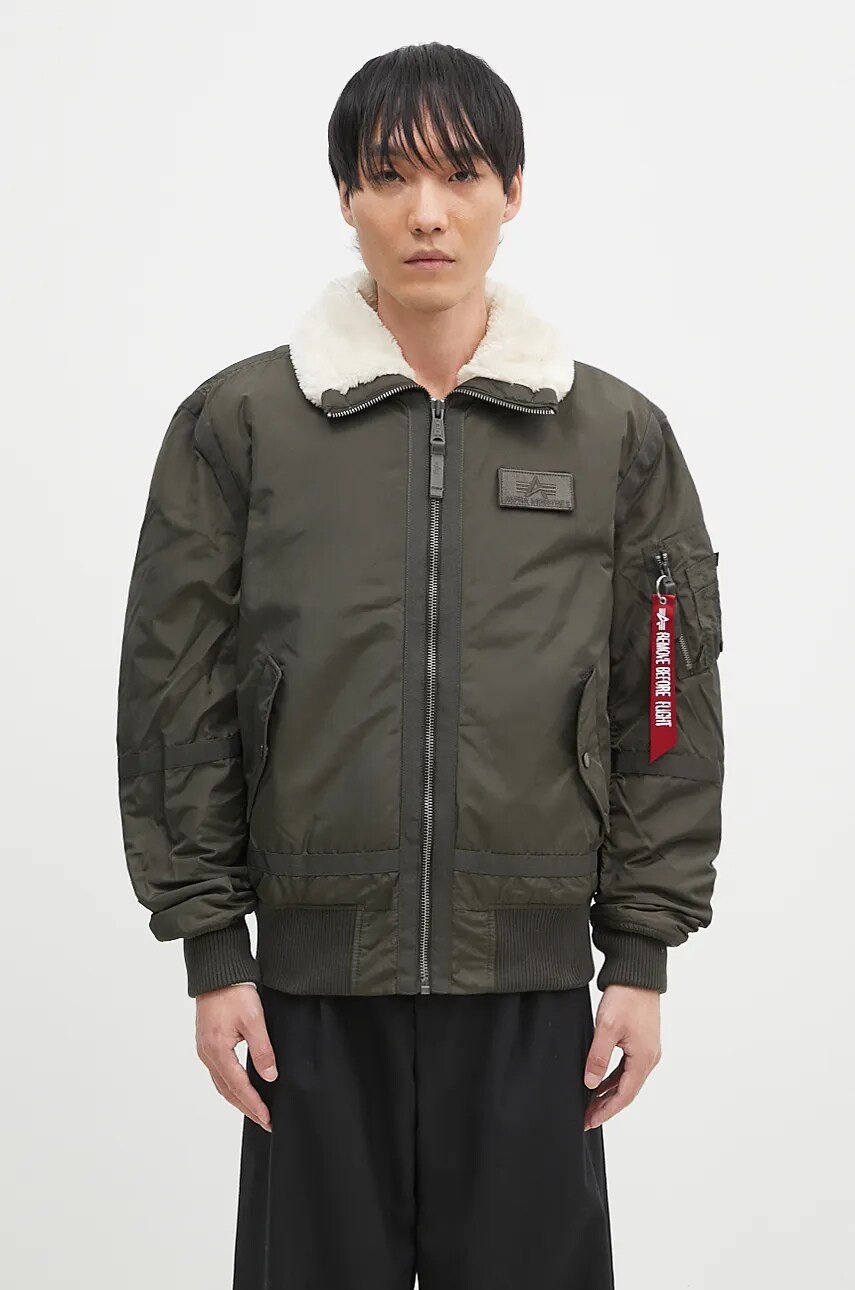 Alpha Industries geaca B15-3 barbati, culoarea verde, de tranzitie, 198122