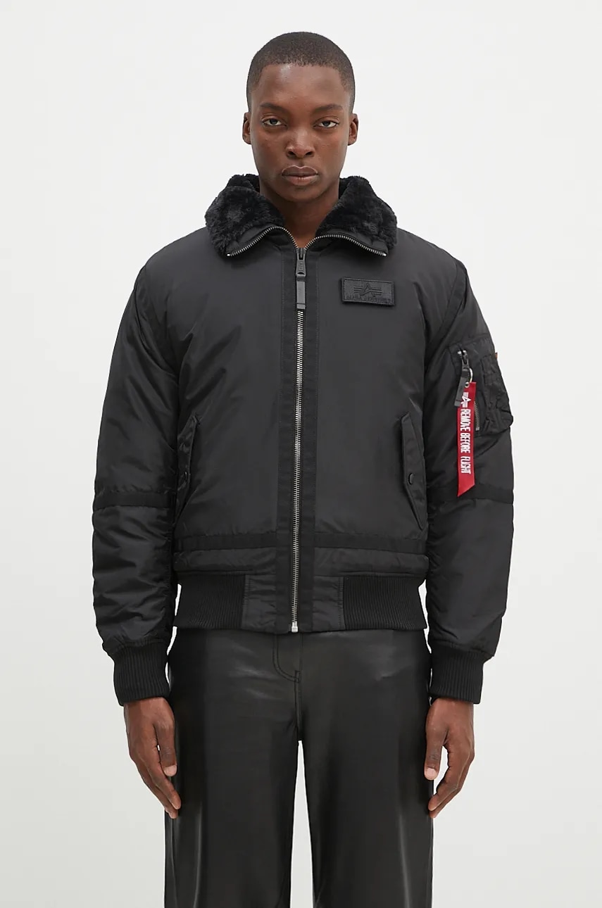 Alpha Industries geaca B15-3 barbati, culoarea negru, de tranzitie, 198122