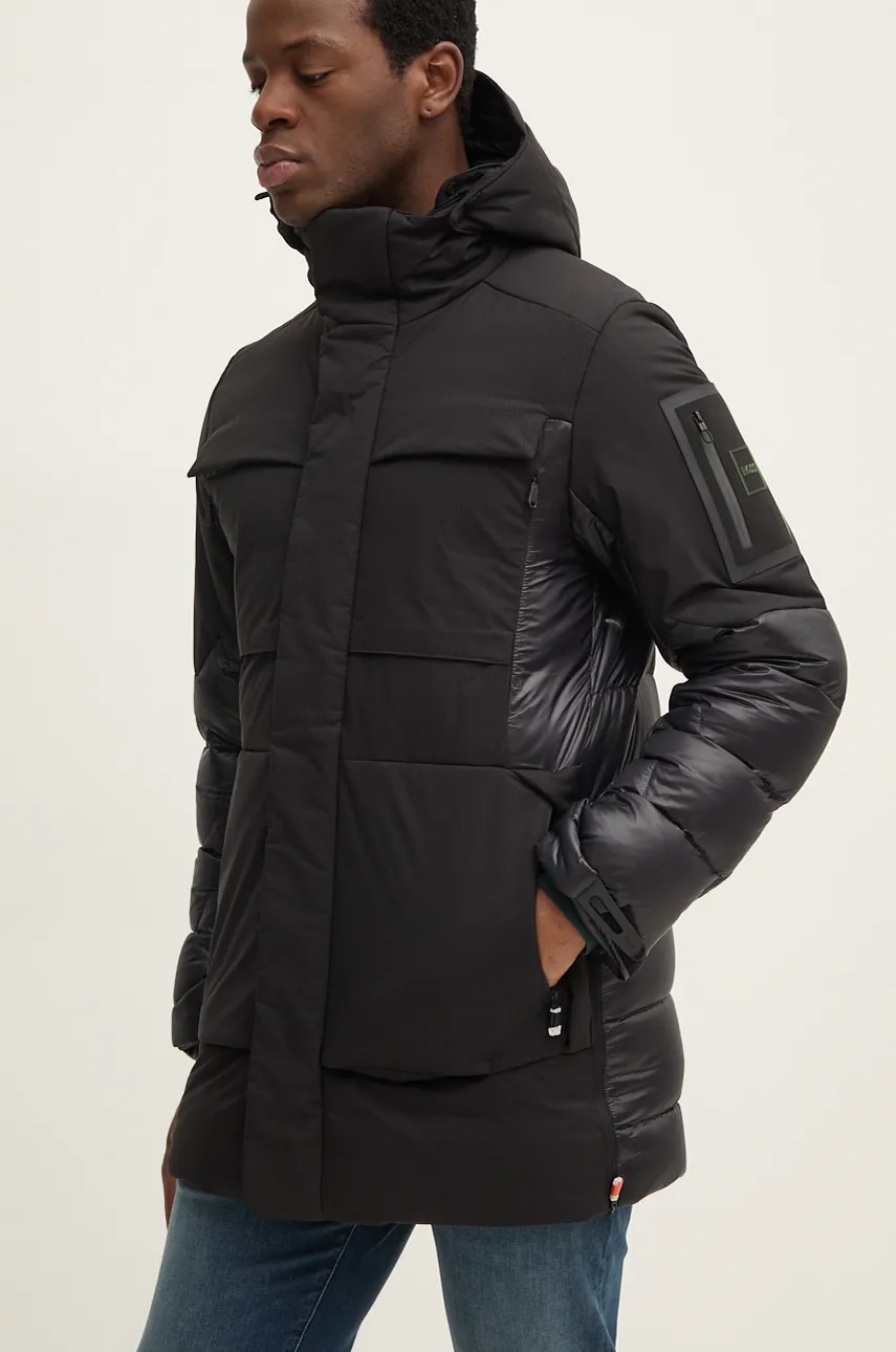 Boss Green geaca de puf barbati, culoarea negru, de iarna, 50515116