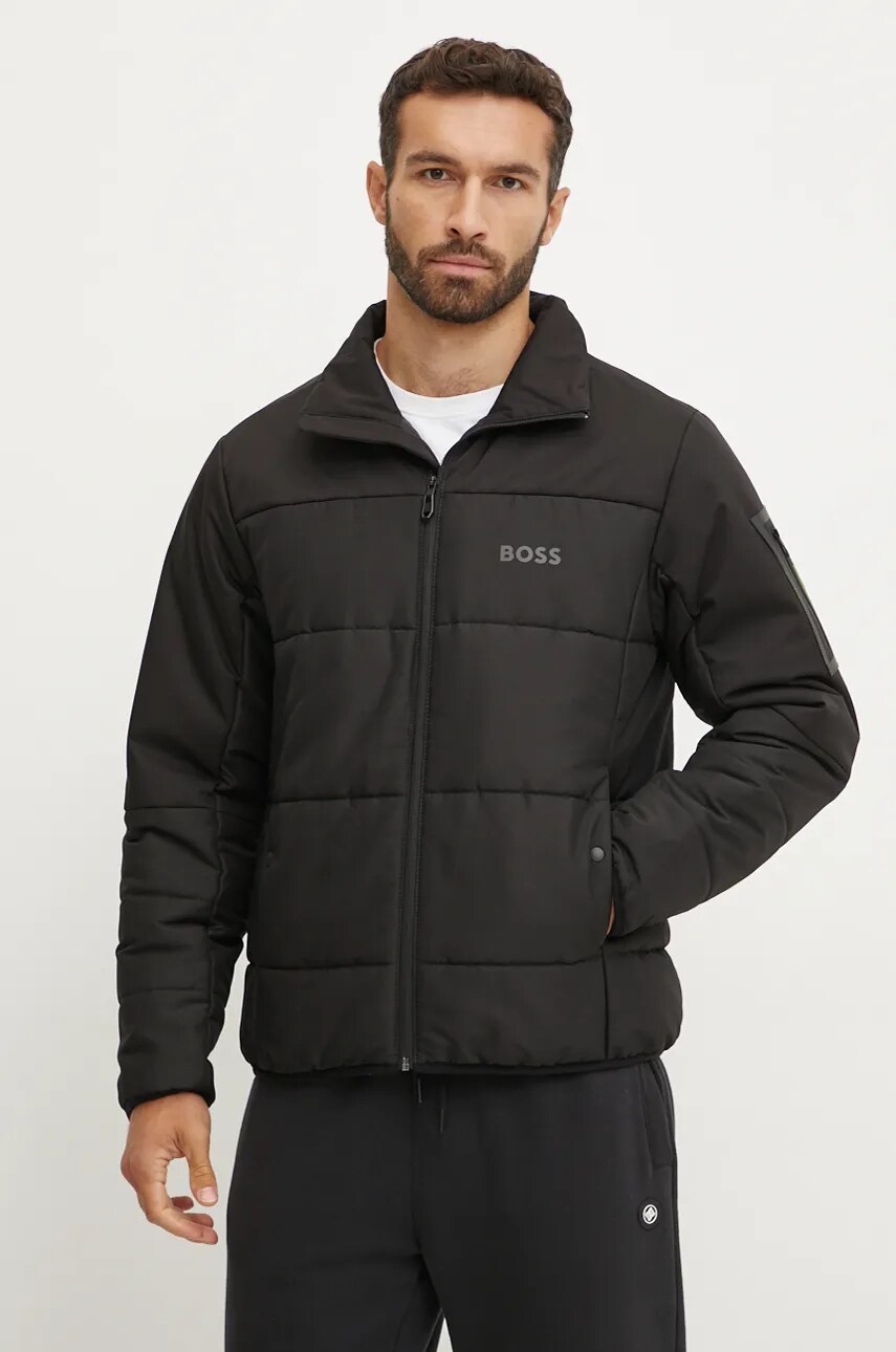 Boss Green geaca barbati, culoarea negru, de tranzitie, 50522668