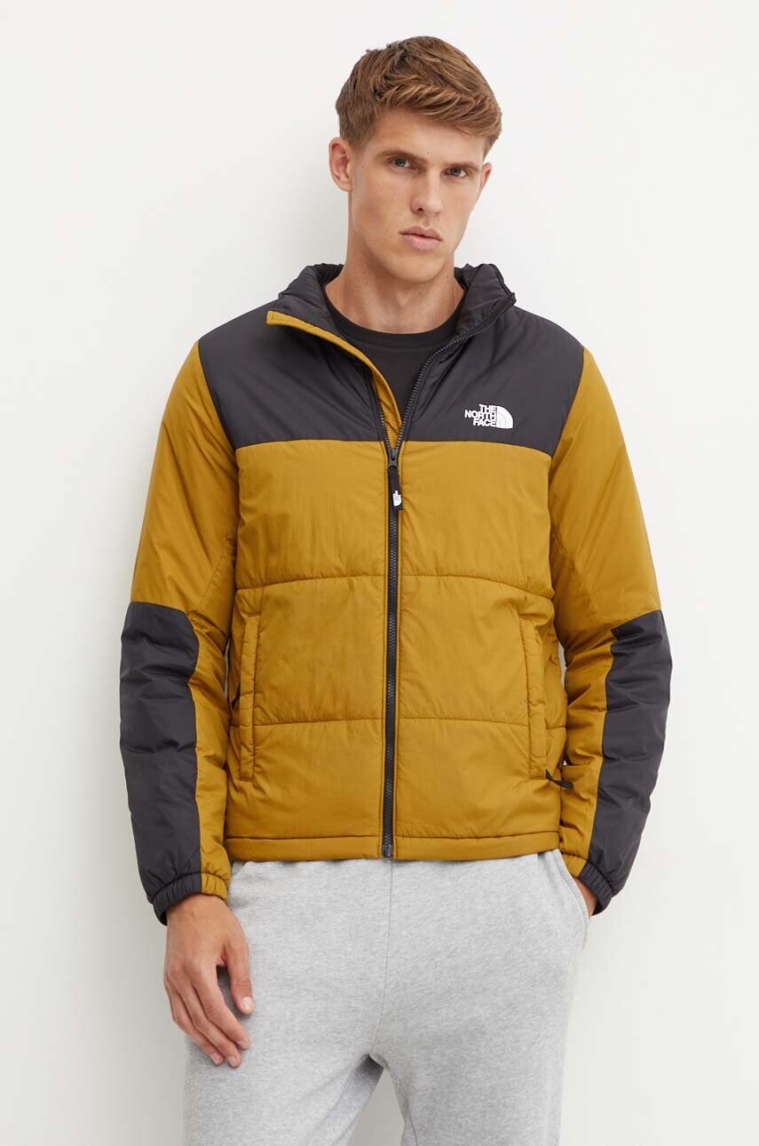 The North Face geaca Gosei Puffer barbati, culoarea verde, de tranzitie, NF0A87951OB1