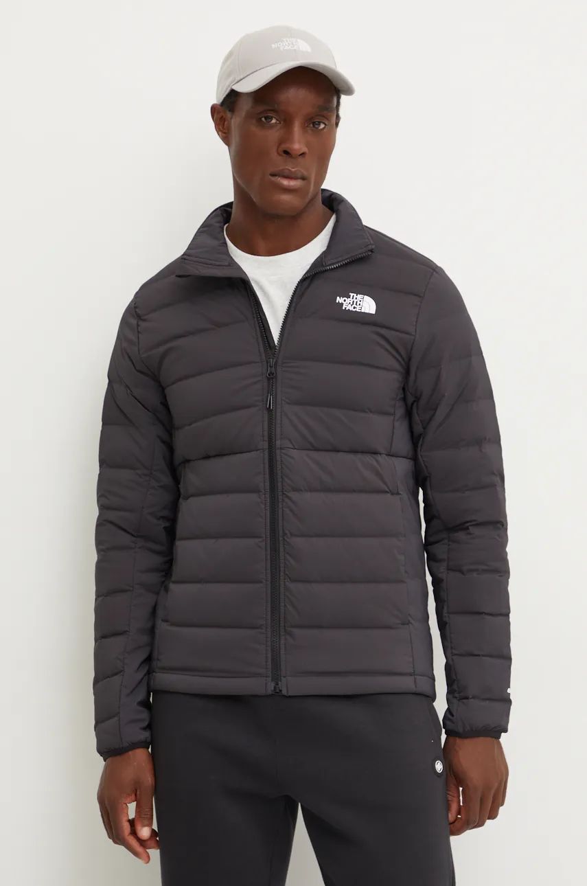 The North Face geaca de puf Belleview Stretch Down barbati, culoarea negru, de tranzitie, NF0A7UJF4H01