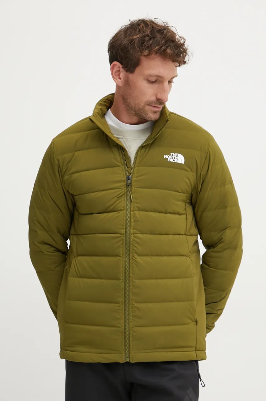 The North Face geaca de puf Belleview barbati, culoarea verde, de iarna, NF0A7UJFPIB1 The North Face geaca de puf Belleview barbati, culoarea verde, de iarna, NF0A7UJFPIB1