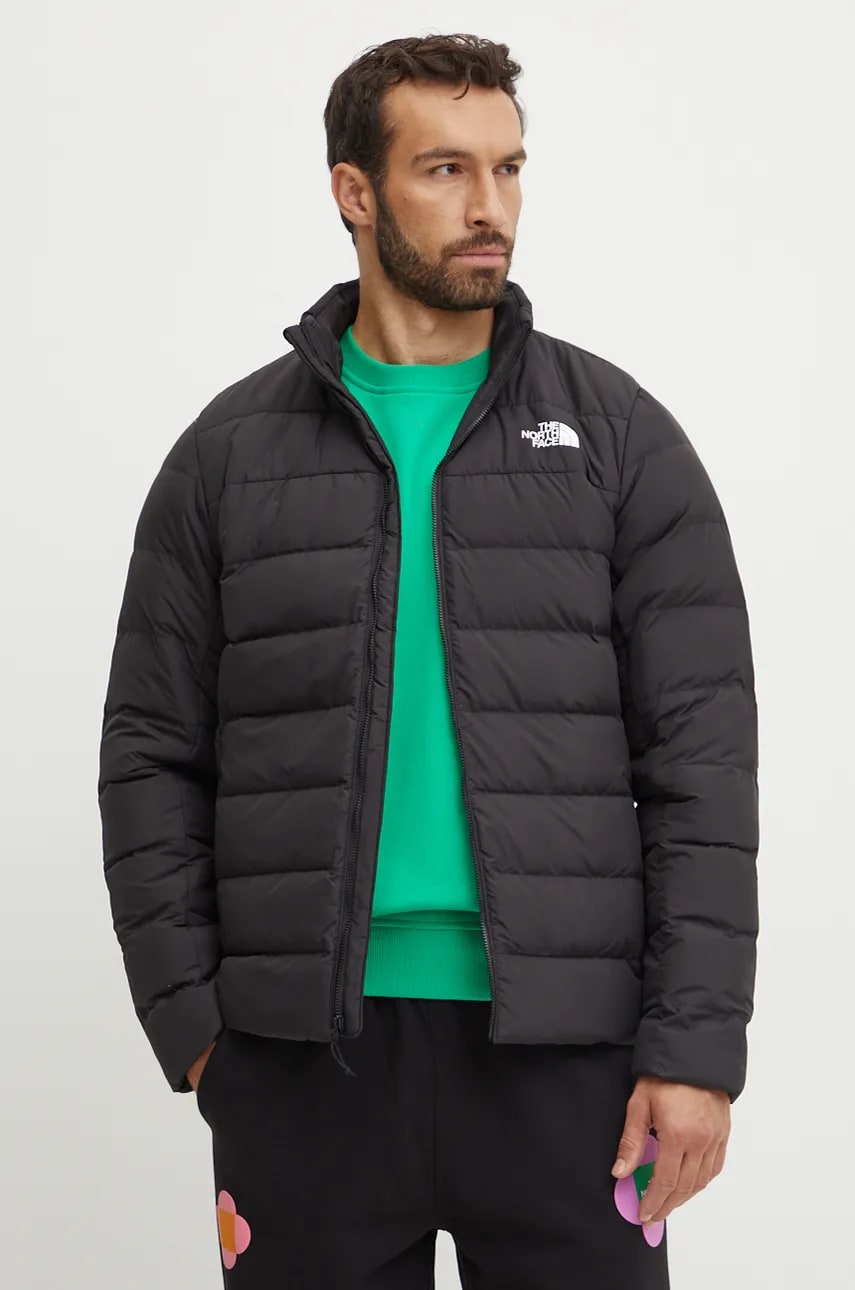 The North Face geaca Aconcagua 3 barbati, culoarea negru, de tranzitie, NF0A84HZ4H01 The North Face geaca Aconcagua 3 barbati, culoarea negru, de tranzitie, NF0A84HZ4H01