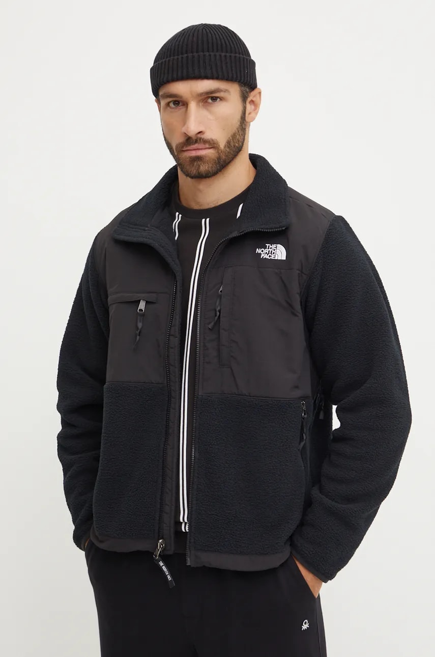 The North Face geaca Retro Denali Jacket barbati, culoarea negru, neted, NF0A88XHJK31 The North Face geaca Retro Denali Jacket barbati, culoarea negru, neted, NF0A88XHJK31