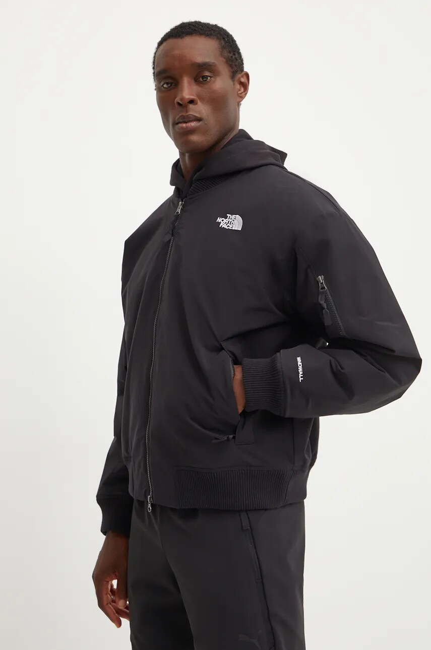 The North Face geaca bomber TNF Bomber barbati, culoarea negru, de tranzitie, NF0A88XZJK31