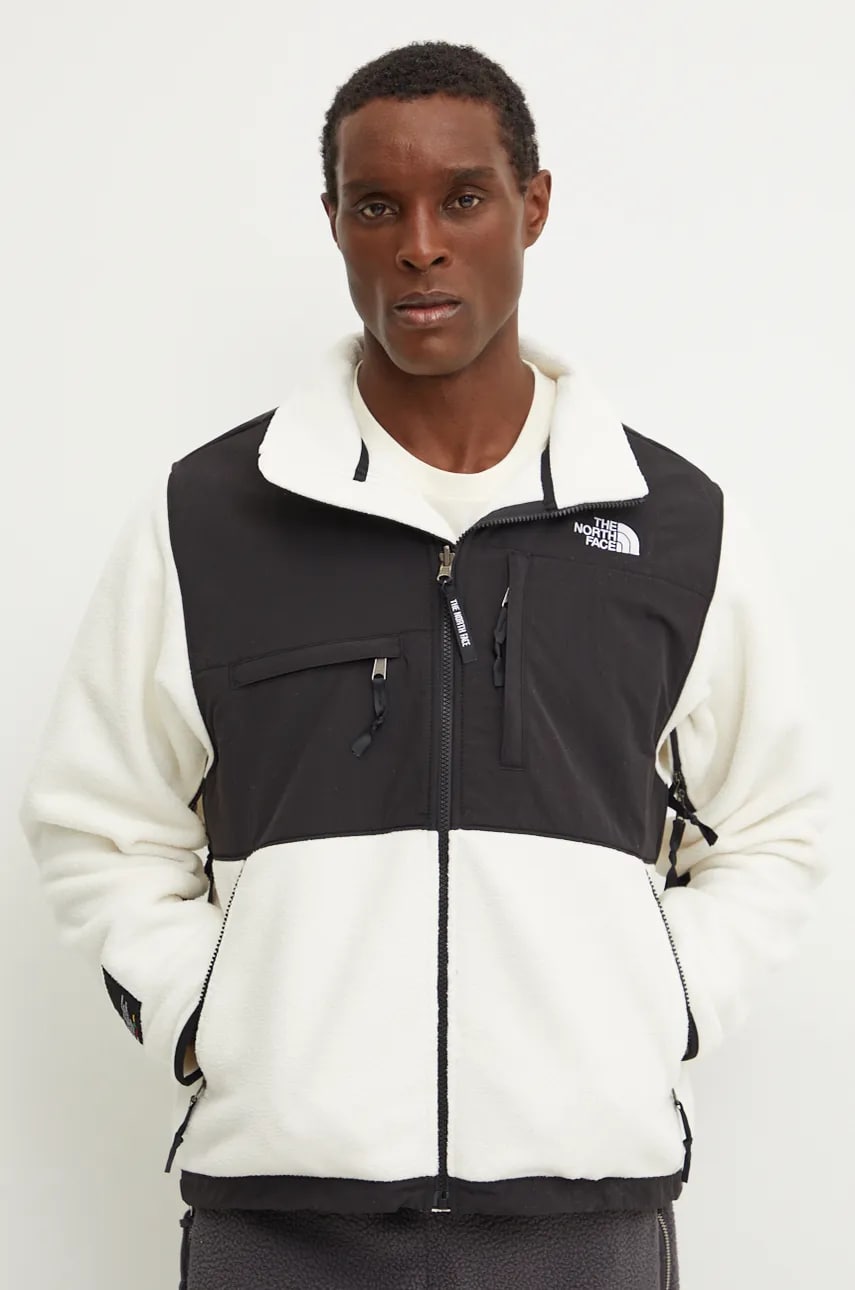 The North Face geaca Retro Denali Jacket barbati, culoarea bej, de tranzitie, NF0A88XHBIX1 The North Face geaca Retro Denali Jacket barbati, culoarea bej, de tranzitie, NF0A88XHBIX1