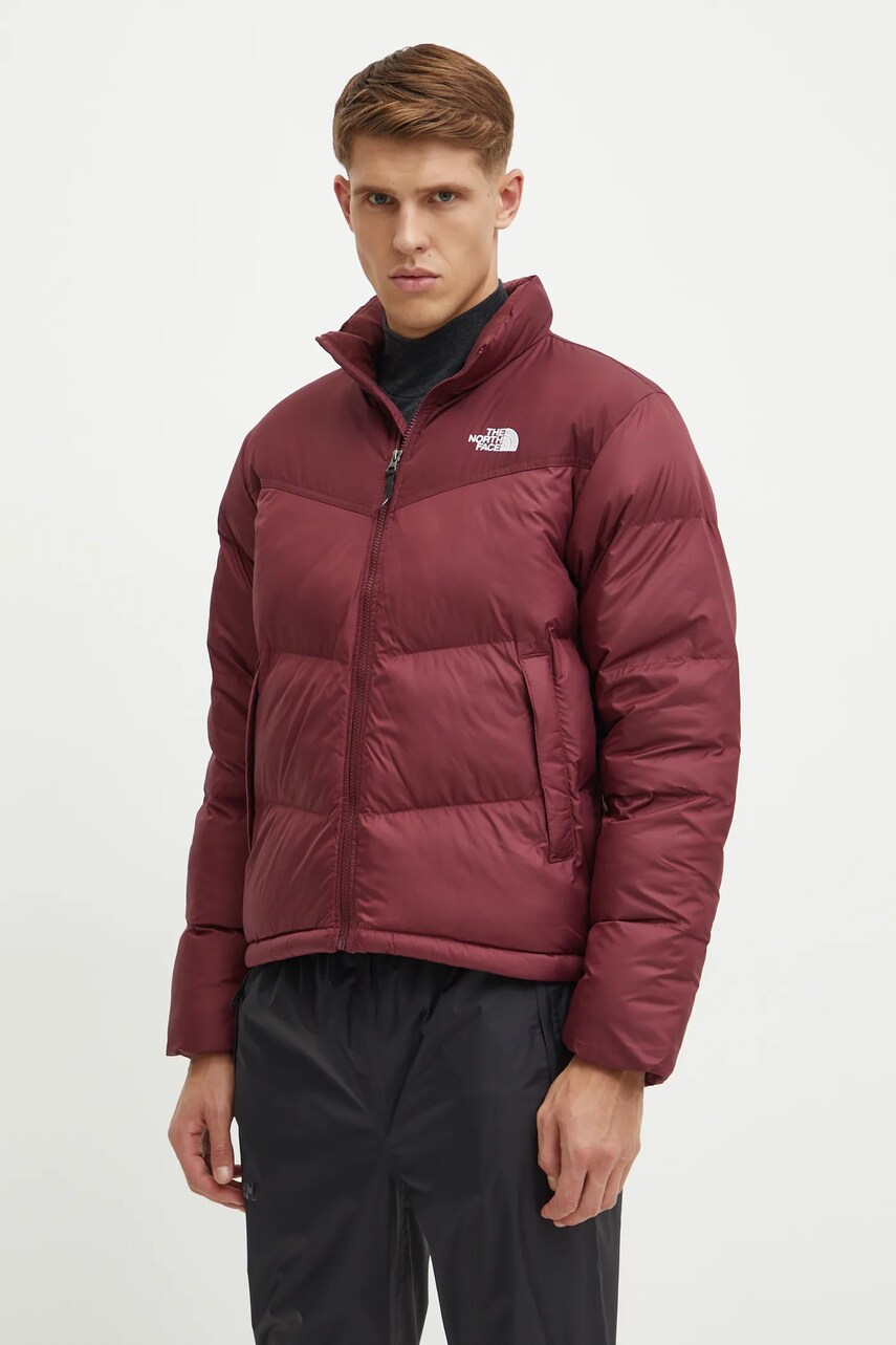 The North Face geaca Saikuru barbati, culoarea bordo, de iarna, NF0A853I1OO1