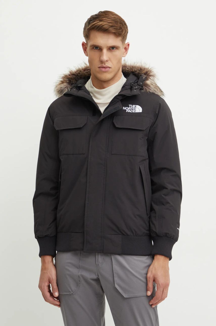 The North Face geaca McMurdo Bomber barbati, culoarea negru, de iarna, NF0A5GD9JK31