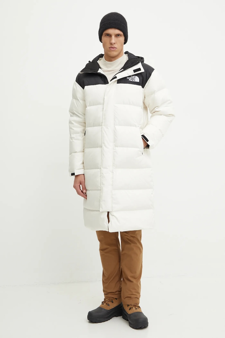The North Face geaca de puf Nuptse barbati, culoarea bej, de iarna, NF0A832JROU1 The North Face geaca de puf Nuptse barbati, culoarea bej, de iarna, NF0A832JROU1