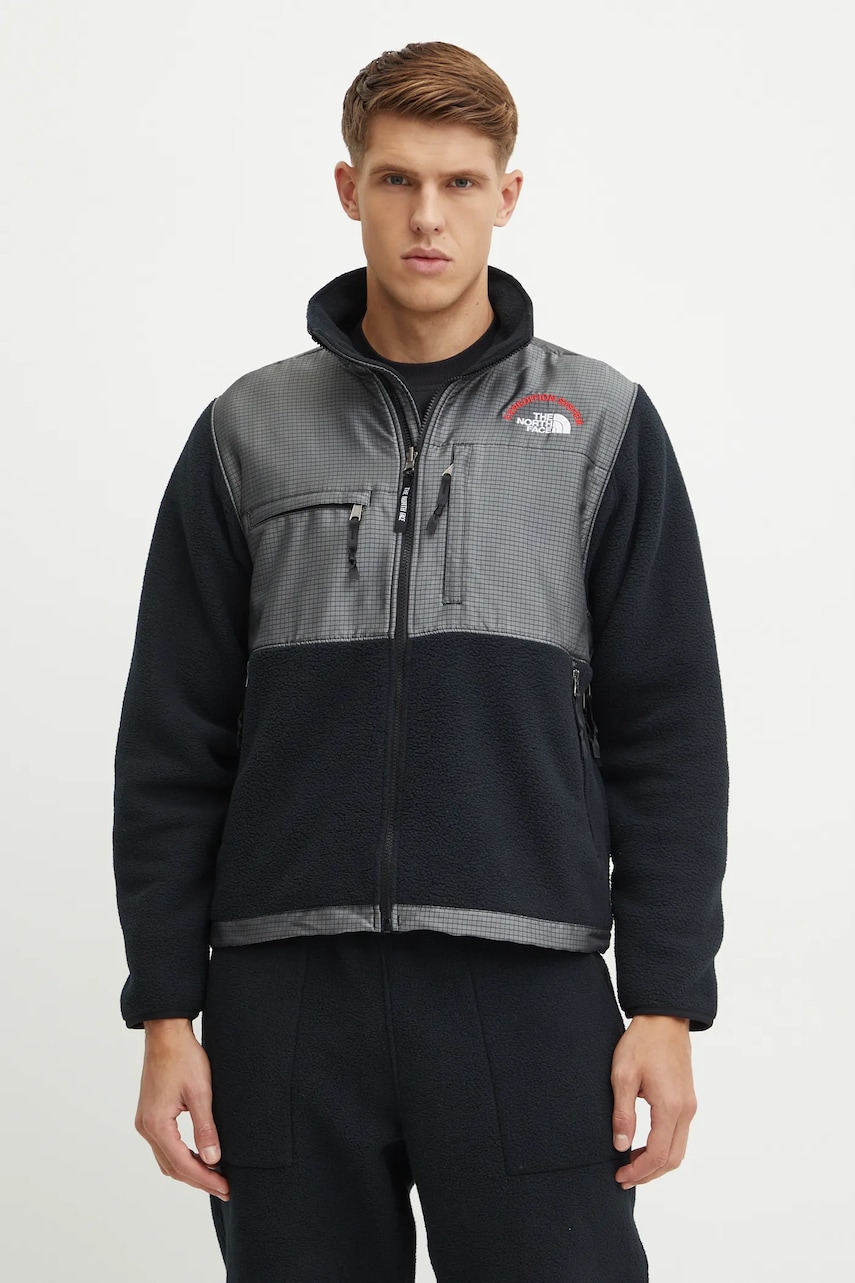 The North Face hanorac fleece TNF x 30th Years HMLYN culoarea negru, modelator, NF0A88XH4O41 The North Face hanorac fleece TNF x 30th Years HMLYN culoarea negru, modelator, NF0A88XH4O41