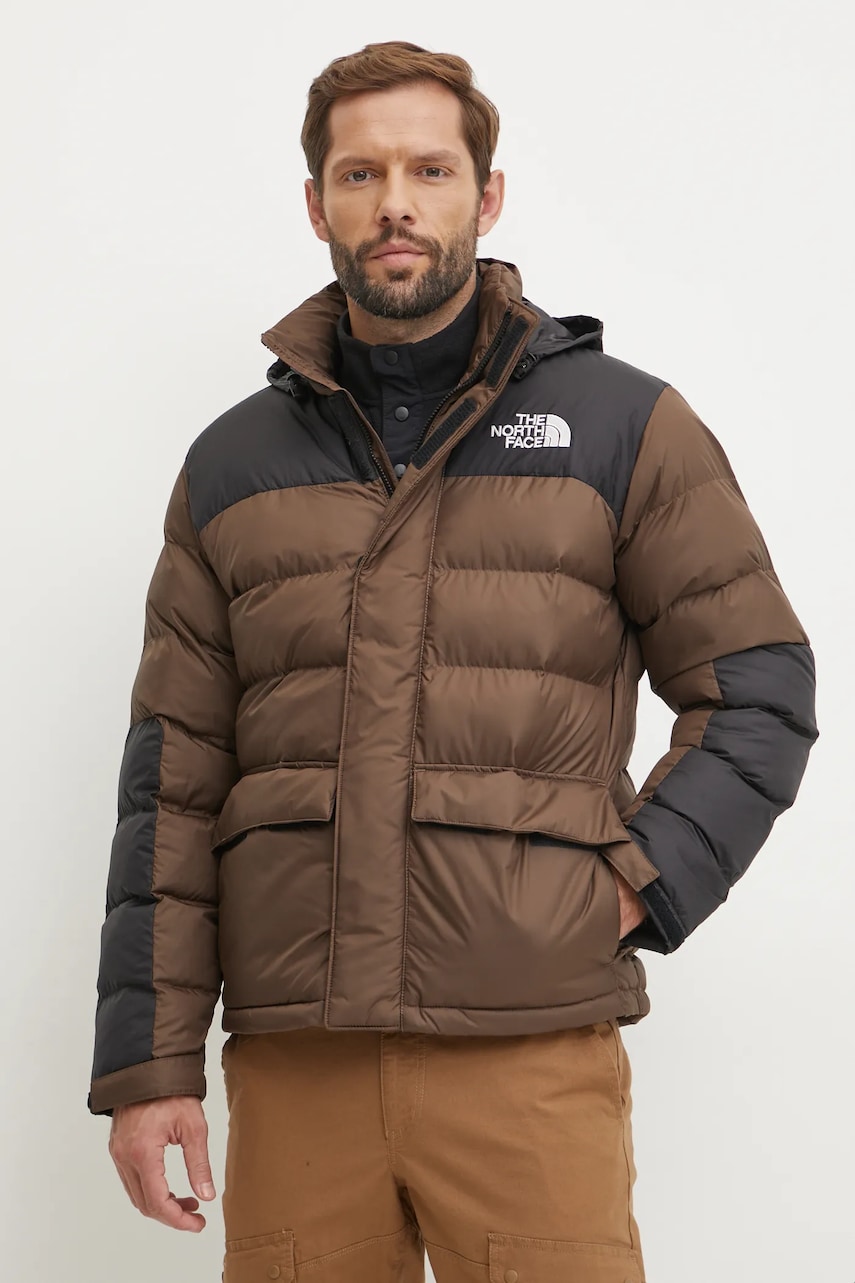 The North Face geaca Limbara barbati, culoarea maro, de iarna, NF0A89EG1OI1