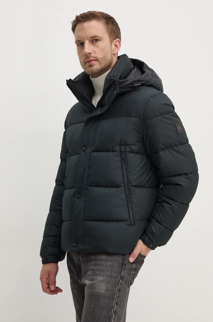 Boss Orange geaca barbati, culoarea negru, de iarna, 50528573 Boss Orange geaca barbati, culoarea negru, de iarna, 50528573