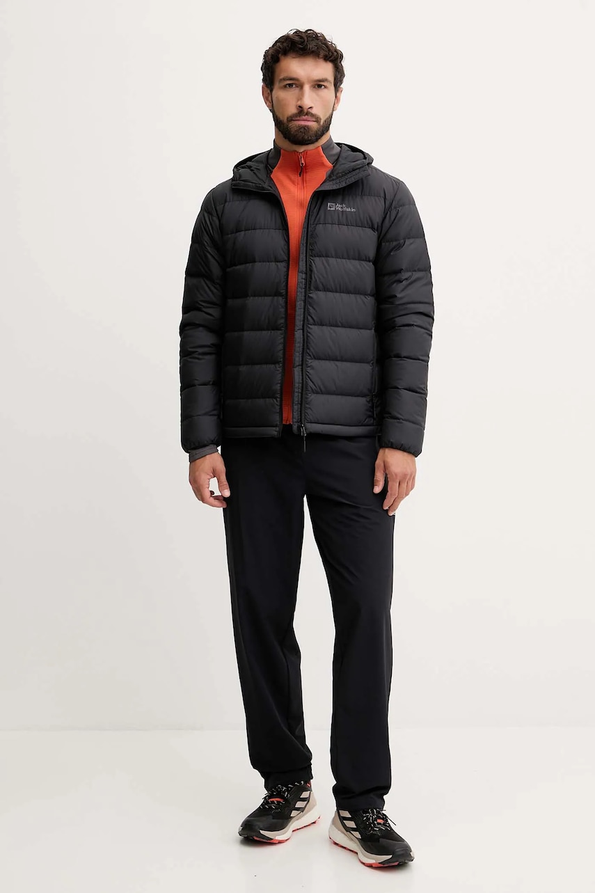 Спортивная пуховая куртка Jack Wolfskin Ather Down цвет серый 1207671 Спортивная пуховая куртка Jack Wolfskin Ather Down цвет серый 1207671