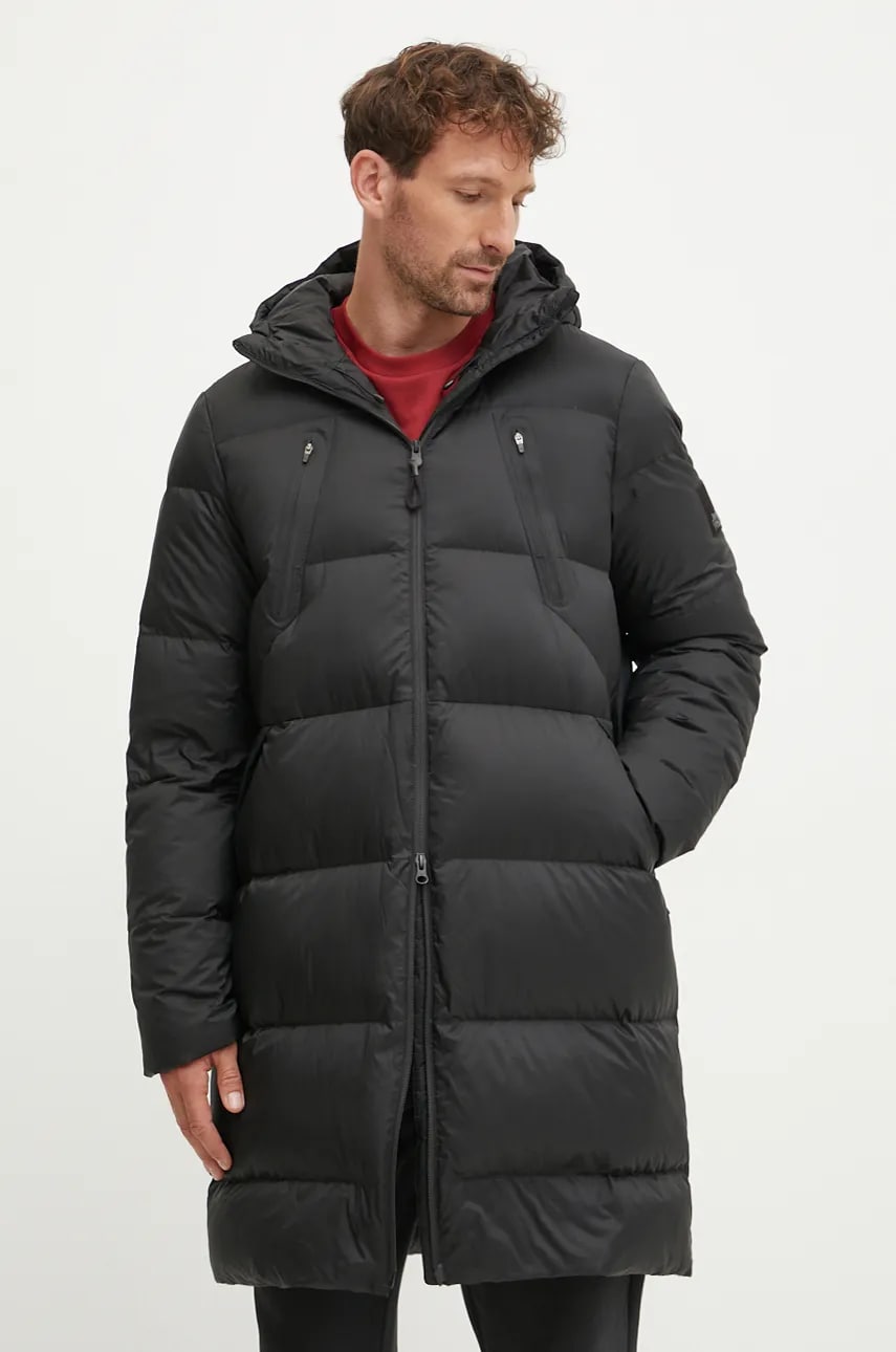 Jack Wolfskin geaca de puf Wandermood barbati, culoarea negru, de iarna, A60168 Jack Wolfskin geaca de puf Wandermood barbati, culoarea negru, de iarna, A60168
