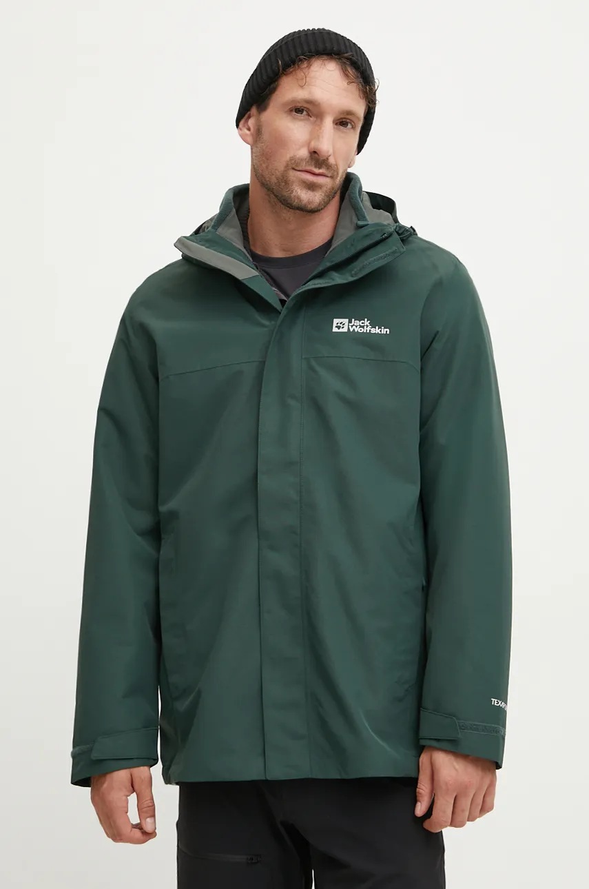 

Яке за спортове на открито Jack Wolfskin Altenberg 3IN1 в зелено A61864, Зелен