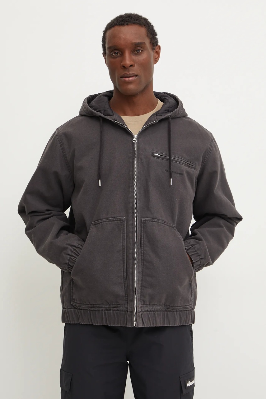 

Яке Quiksilver Straight Out Hood Jacket в сиво преходен модел EQYJK04099, Сив