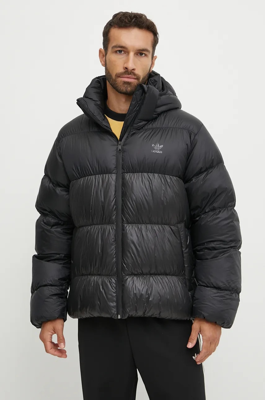 adidas Originals geaca de puf Down Regen Adic barbati, culoarea negru, de iarna, IW3454 adidas Originals geaca de puf Down Regen Adic barbati, culoarea negru, de iarna, IW3454