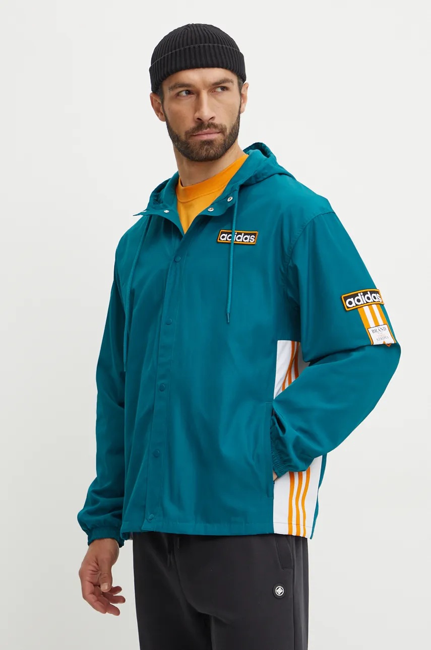 

Яке adidas Originals Adibreak Windbreaker в тюркоазено преходен модел с уголемена кройка IW5811, Тюркоазен