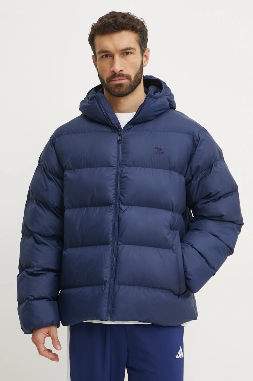 adidas Originals geacă Commercial Puff bărbați, culoarea bleumarin, de iarnă, IY3397