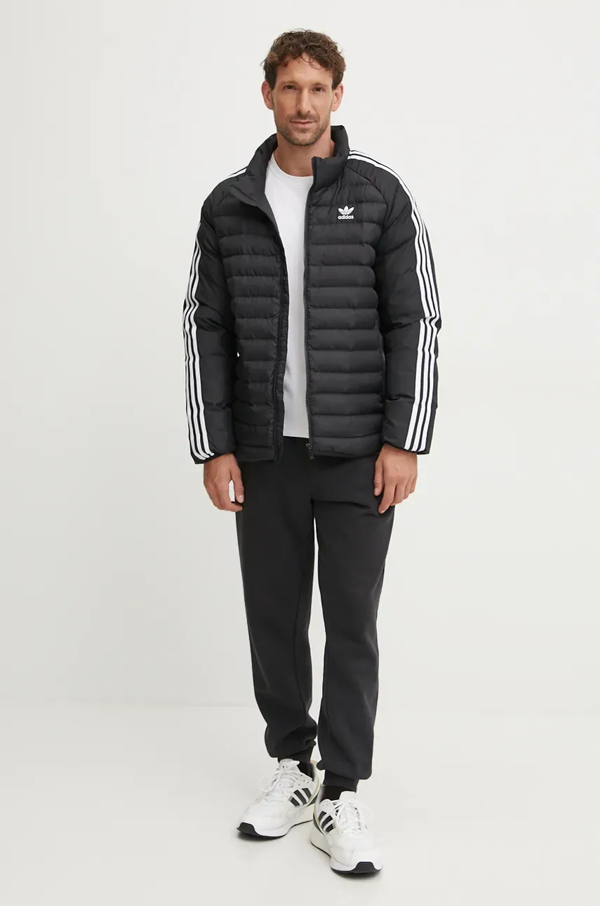Куртка adidas Originals Padded Coll мужская цвет чёрный переходная IZ1835 Куртка adidas Originals Padded Coll мужская цвет чёрный переходная IZ1835