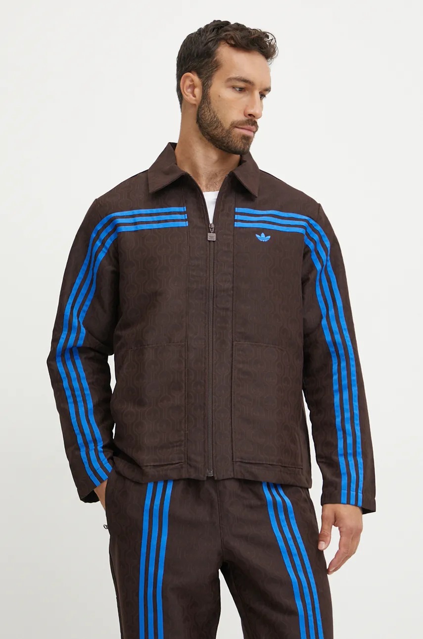 

Яке adidas Originals Club Jacket в кафяво преходен модел JN5958, Кафяв