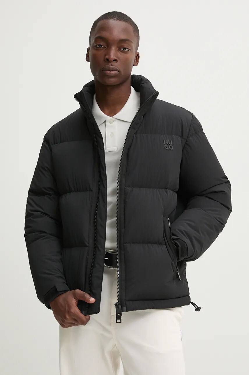 HUGO geaca de puf barbati, culoarea negru, de iarna, 50522226