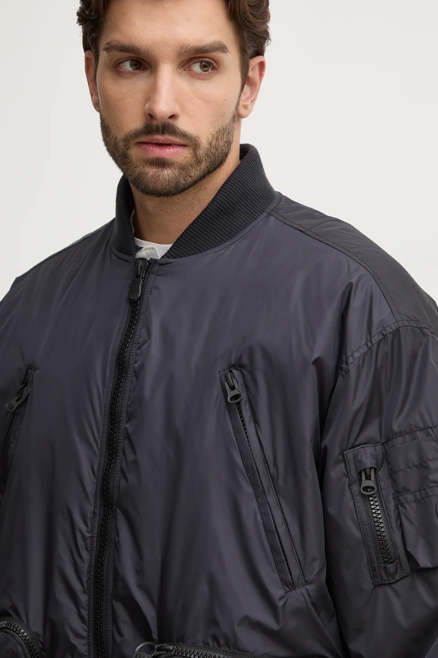 Μπουφάν bomber Save The Duck USHER ανδρικό, χρώμα: μαύρο, D31303U.MEGA19 φωτογραφία