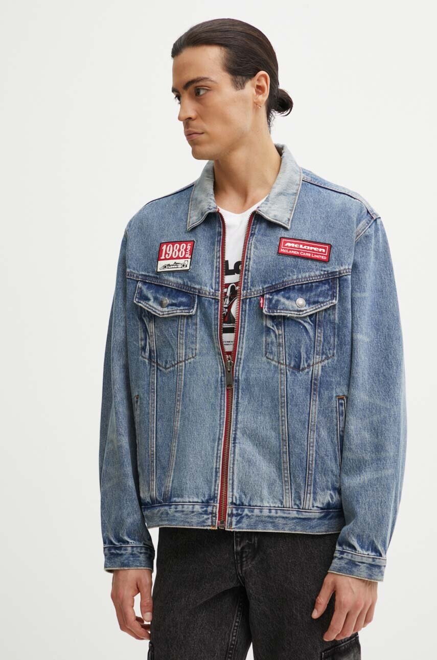 Levi\'s geacă din denim Levi’s x McLaren bărbați, culoarea bej, de tranziție, A8990-0000
