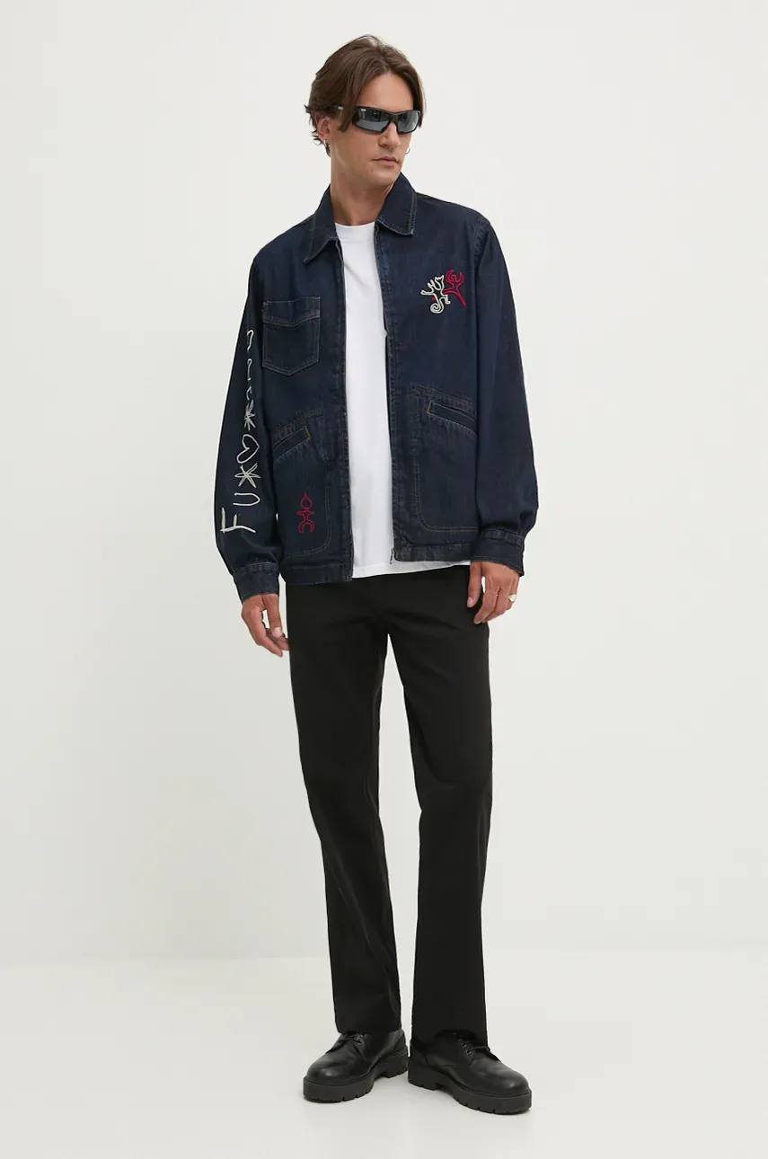 Джинсовая куртка Desigual AARON мужская цвет синий переходная 24WMED01 Джинсовая куртка Desigual AARON мужская цвет синий переходная 24WMED01