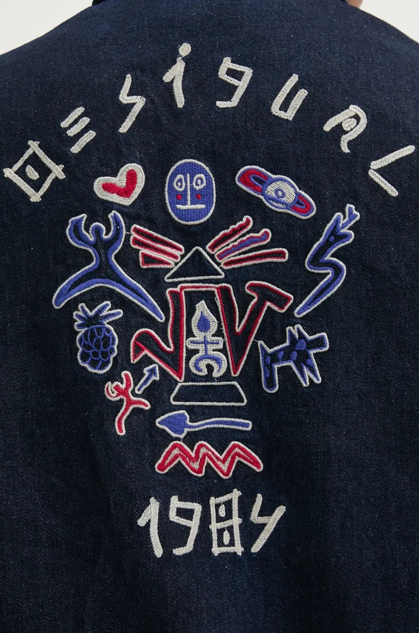 Τζιν μπουφάν Desigual AARON ανδρικό, χρώμα: ναυτικό μπλε, 24WMED01 φωτογραφία