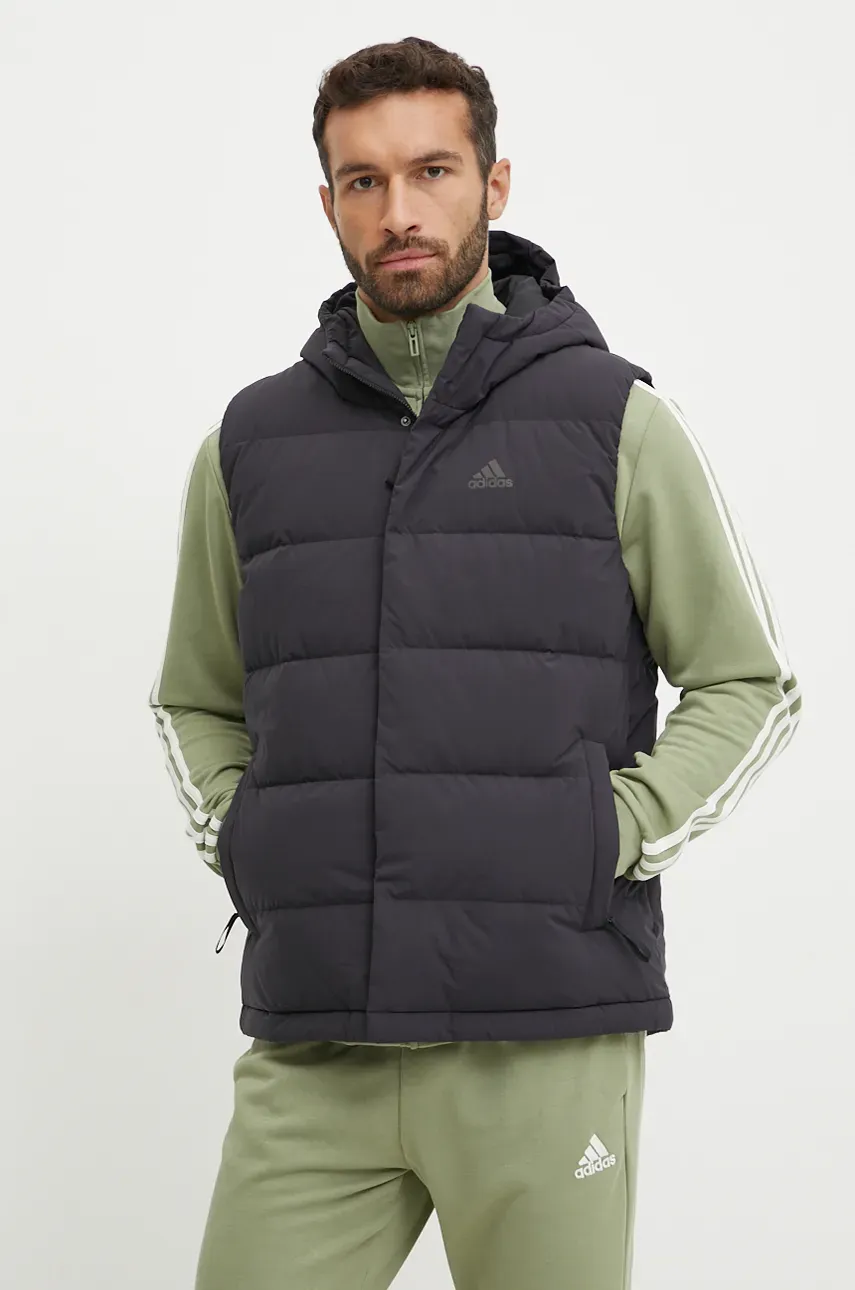 adidas vesta de puf Helionic barbati, culoarea negru, de iarna, IX8113