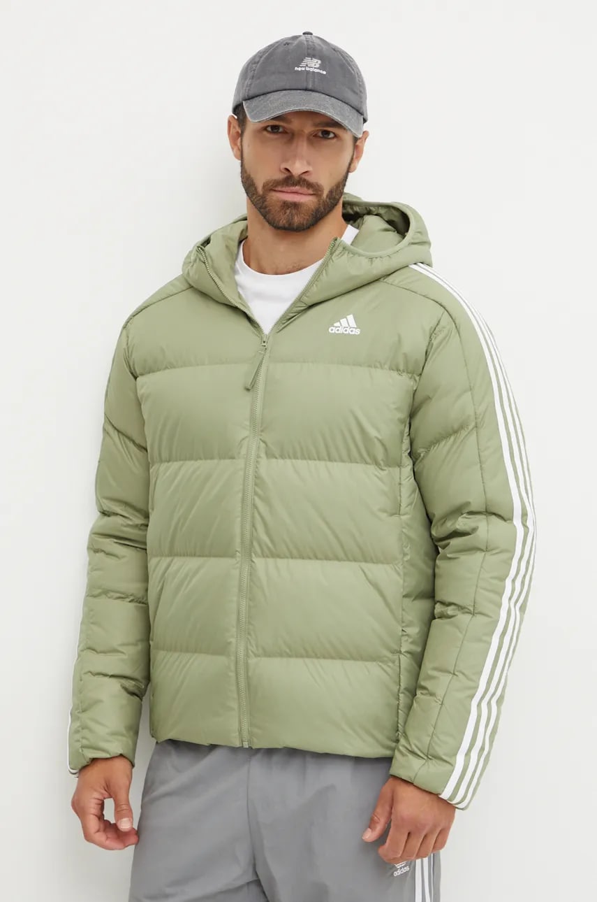 adidas geaca de puf Essentials barbati, culoarea verde, de iarna, IX8905 adidas geaca de puf Essentials barbati, culoarea verde, de iarna, IX8905