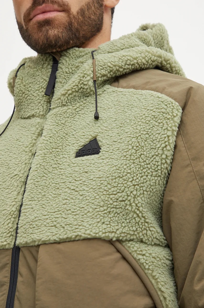 Куртка adidas City Escape чоловіча колір зелений зимова oversize IZ4661 