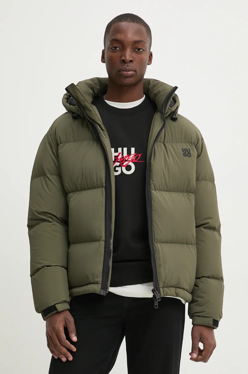 

Пухено яке HUGO в зелено зимен модел 50522935, Зелен