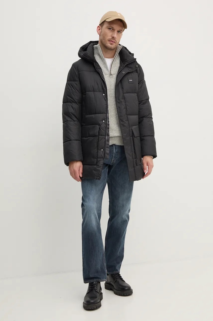 Куртка Calvin Klein мужская цвет чёрный зимняя K10K113465 Куртка Calvin Klein мужская цвет чёрный зимняя K10K113465