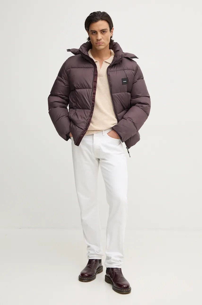 

Яке Calvin Klein в черно зимен модел K10K113476, Кафяв