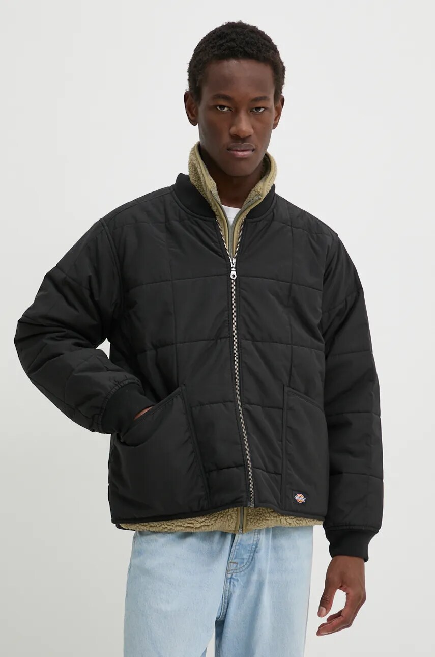 Dickies geaca GARDINER barbati, culoarea negru, de tranzitie, DK0A4Z35