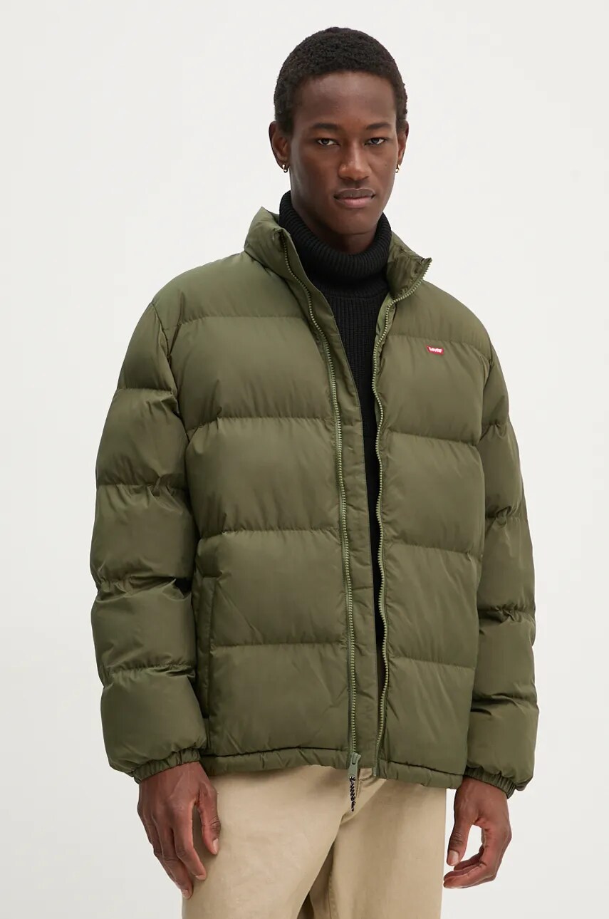 Levně Bunda Levi's pánská, zelená barva, zimní, oversize, 0011G