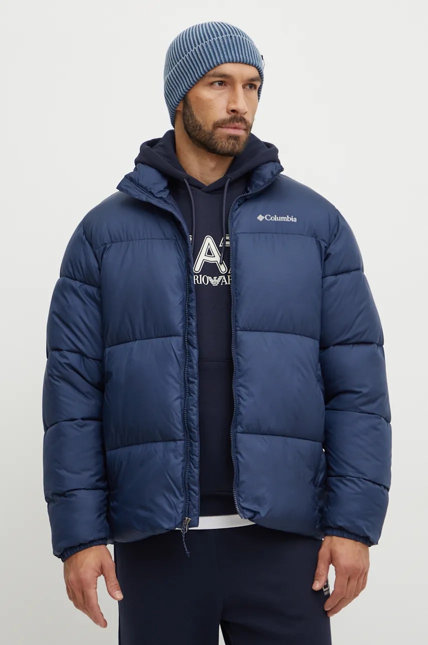Columbia geaca Puffect barbati, culoarea albastru marin, de iarna, 2086861 Columbia geaca Puffect barbati, culoarea albastru marin, de iarna, 2086861