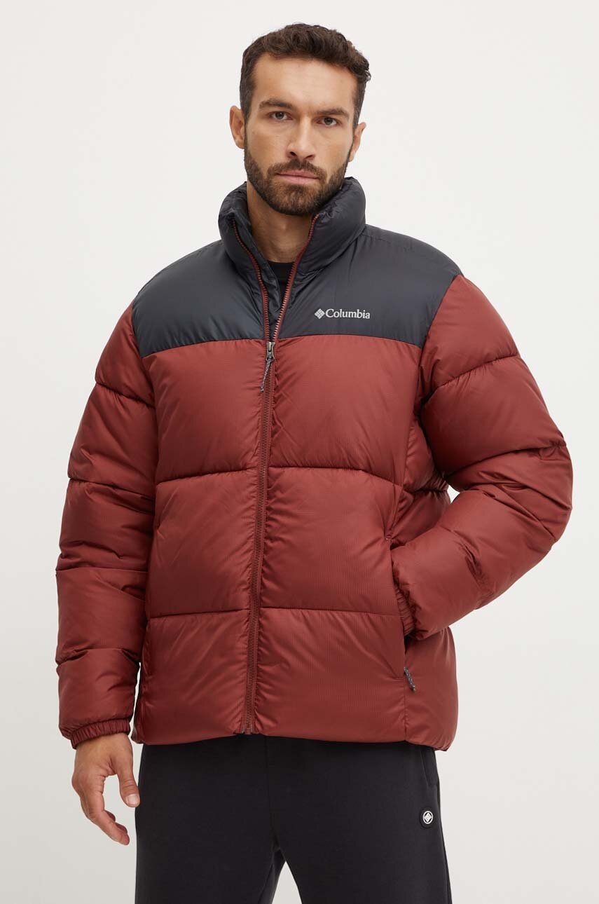 Columbia geaca Puffect barbati, culoarea bordo, de iarna, 2086861