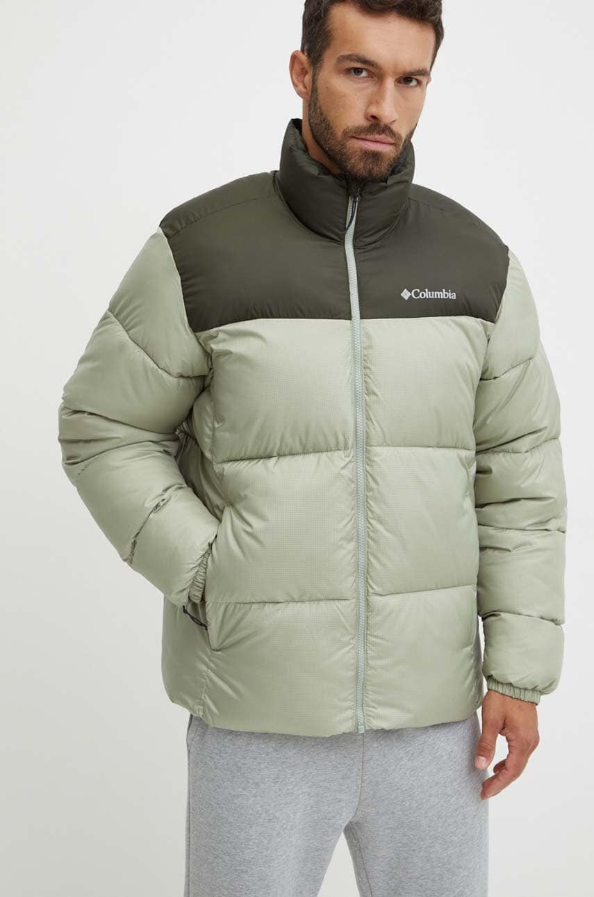 Columbia geaca Puffect barbati, culoarea verde, de iarna, 2086861
