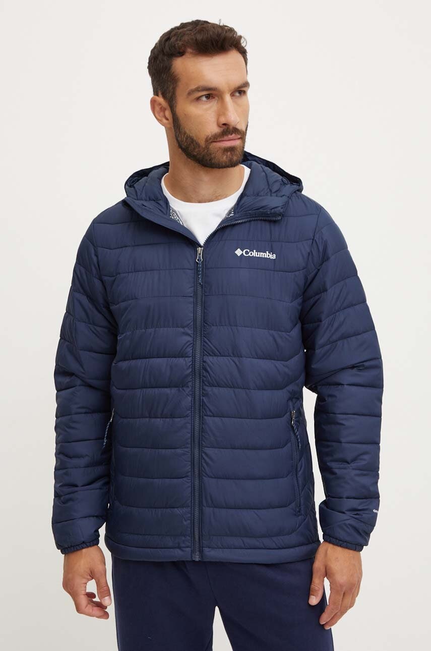 Columbia geaca sport Powder Lite II culoarea albastru marin, 2086944