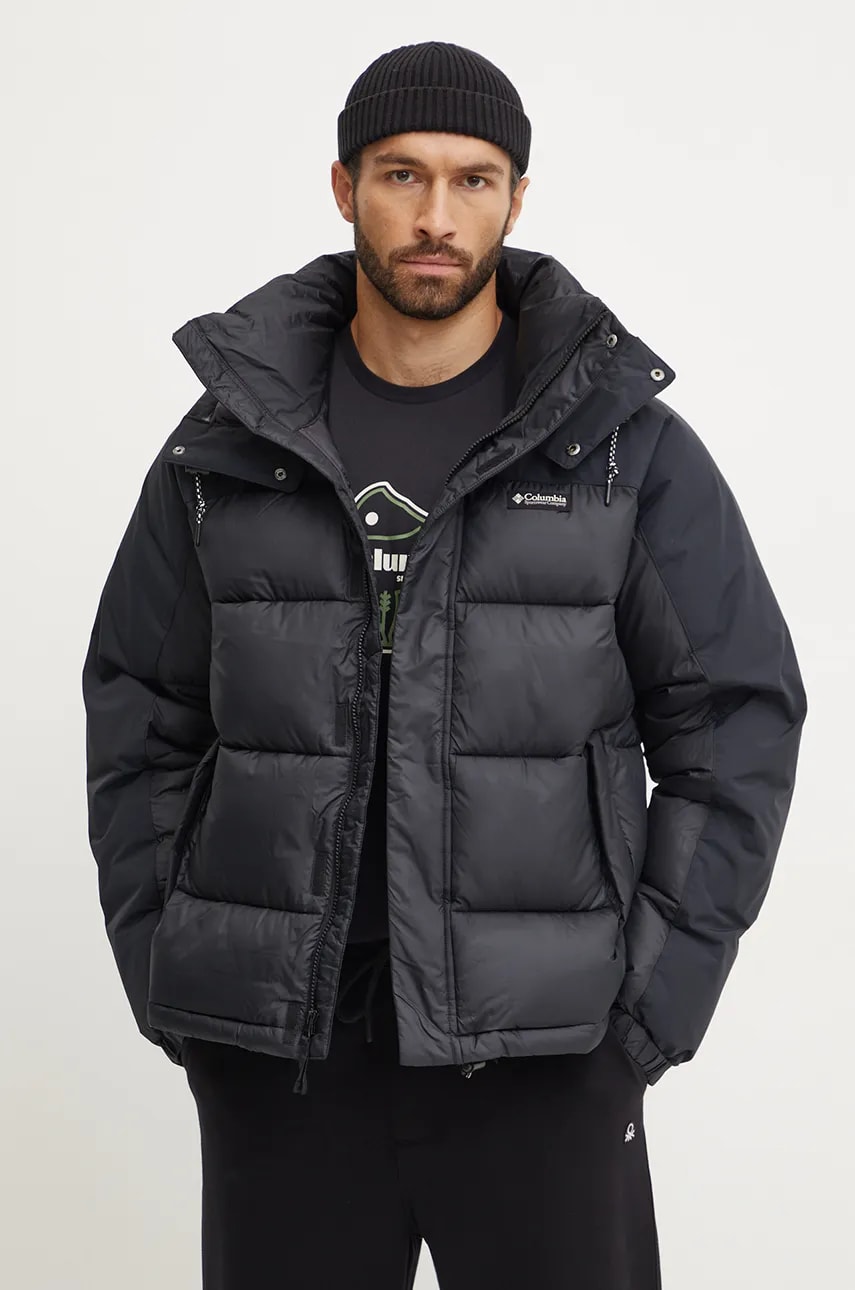 Columbia geaca Snowqualmie barbati, culoarea negru, de iarna, 2090761 Columbia geaca Snowqualmie barbati, culoarea negru, de iarna, 2090761