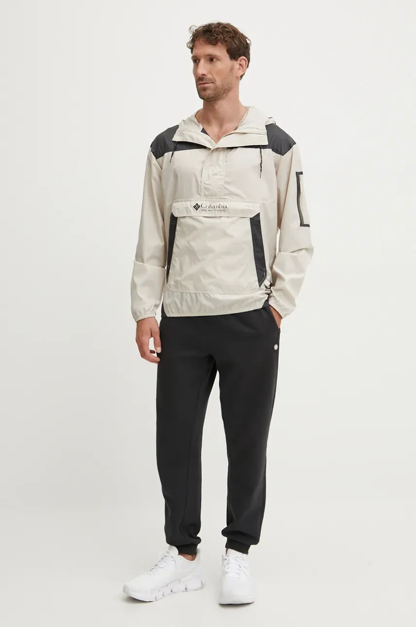Куртка Columbia Challenger Windbreaker мужская цвет бежевый переходная 2091001 Куртка Columbia Challenger Windbreaker мужская цвет бежевый переходная 2091001