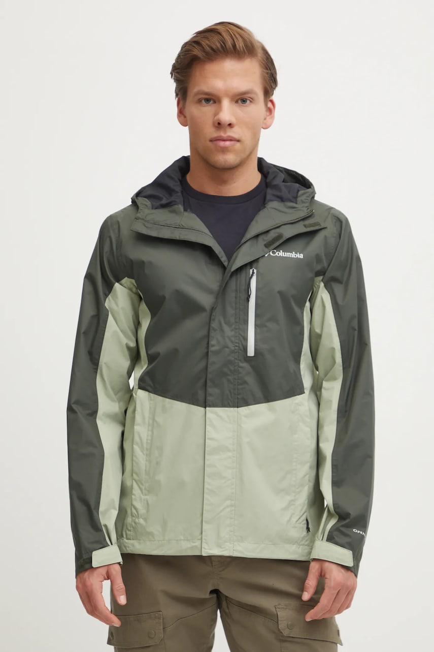 Columbia geaca de ploaie Pouring Adventure barbati, culoarea negru, 2117171