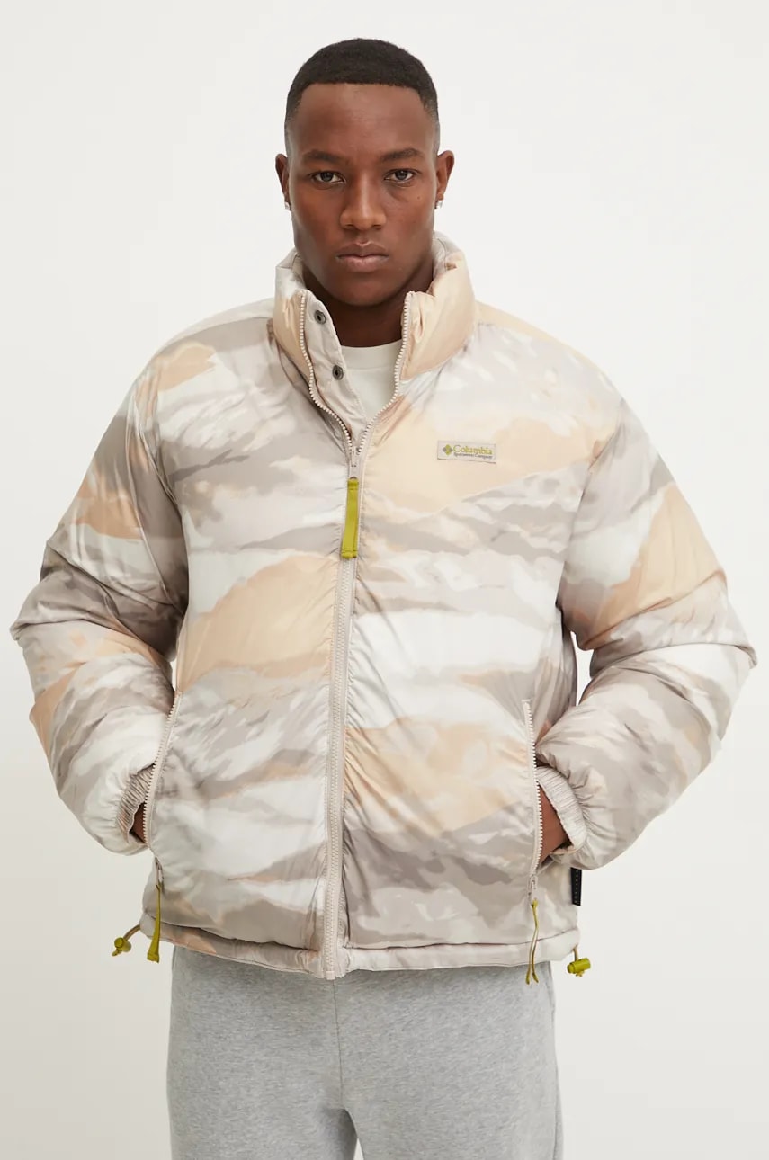 Columbia geaca cu doua fete Wallowa Reversible barbati, culoarea bej, de iarna, 2090721 Columbia geaca cu doua fete Wallowa Reversible barbati, culoarea bej, de iarna, 2090721